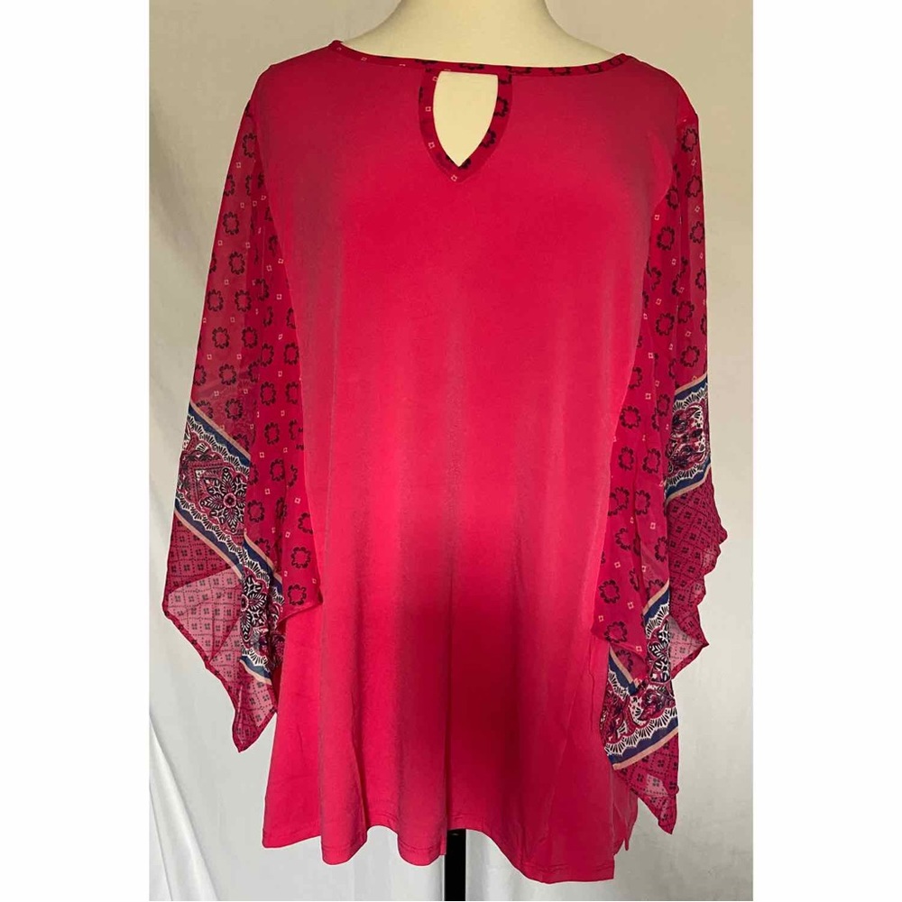 JM Collection Women’s Berry Sorbet Combo Shirt Top